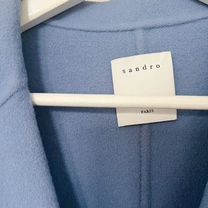 Sandro PARIS Coat - long coat, blue, wool coat